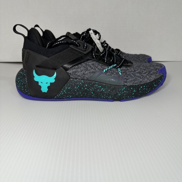 Under Armour Project Rock 6 UA Black Neptune Cross Training Shoe New Size 8 - Picture 7 of 10